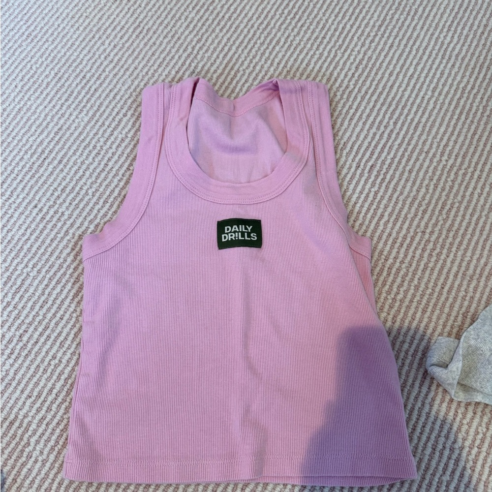 Daily Drills Light Pink Sleeveless Top